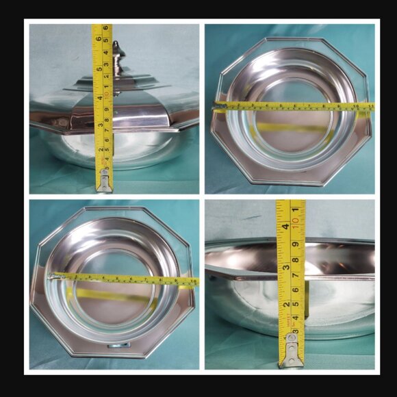 Vintage Canadian Made Silver-Plated Serving Dish & Lid – EP Brass - Picture 6 of 8